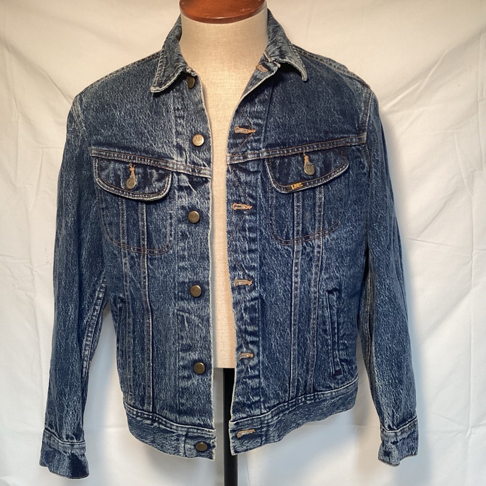 Lee Riders Vintage 70s Acid Washed Denim Jean Jacket Men’s Small Made in USA